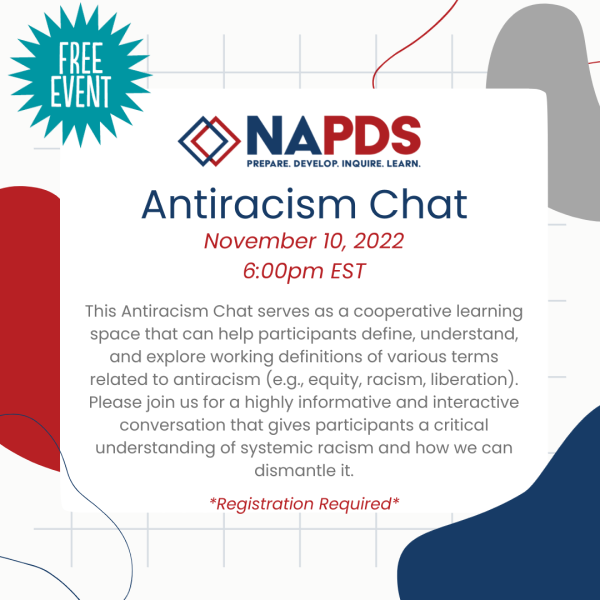 Join NAPDS for an Antiracism Learning Session!